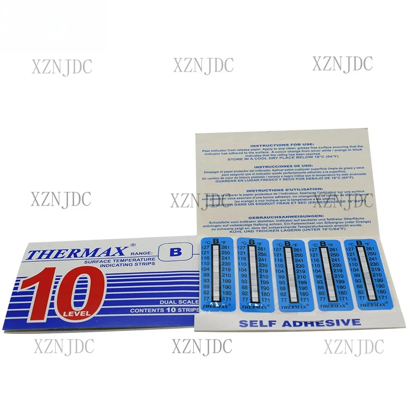 British TCM Thermax Temperature Measurement 10 Grid B77-127 ℃   Thermal Test Paper
