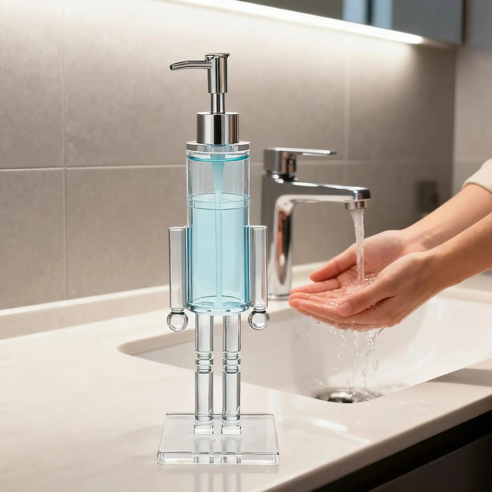 Bouteille de désinfectant pour les mains en forme de casse-noisette, distributeur de savon liquide rechargeable, pompe transparente pour Lotion désinfectante pour les mains de vacances