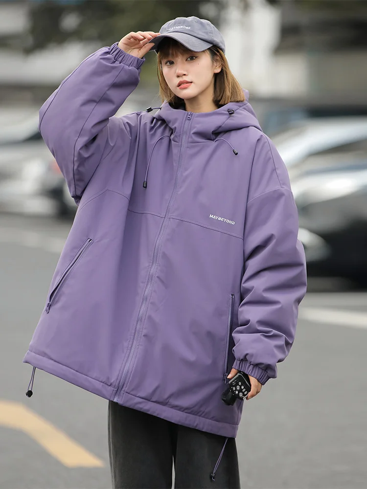 

Зимняя мужская повседневная свободная утепленная куртка 2024 года для активного отдыха, модная ветрозащитная хлопковая куртка с наполнителем из полиэфирного волокна для молодежи