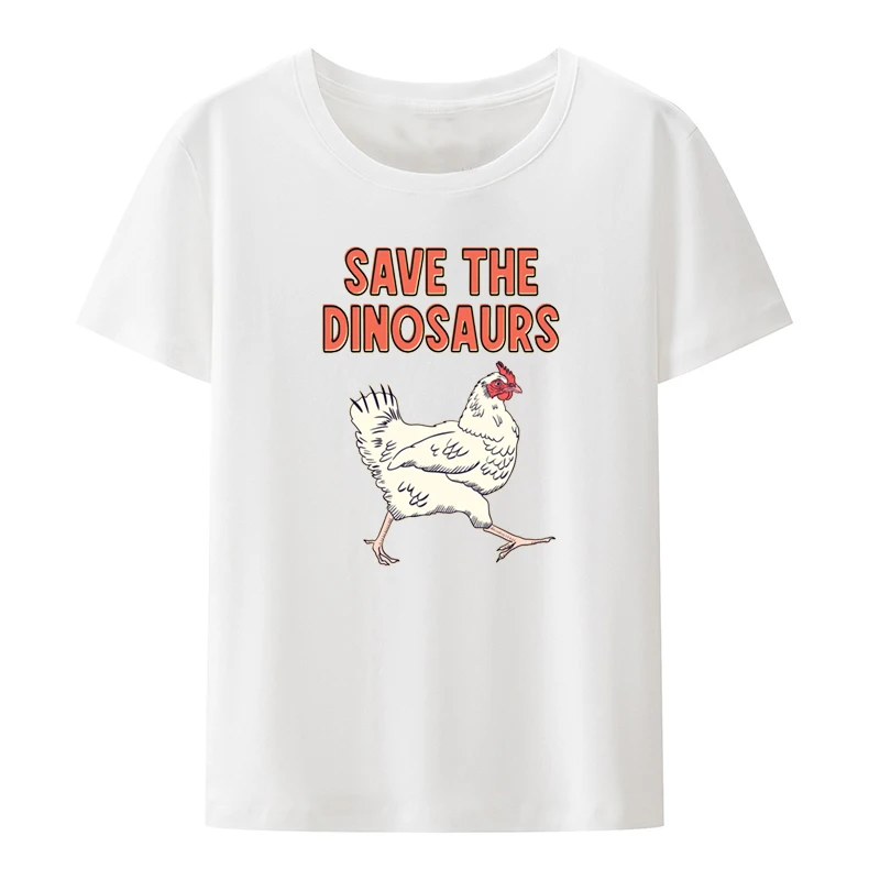 Save the Little Dinosaurs Graphic T-shirt Funny Tee Short-sleev Streetwear Koszulki Hipster Nostalgia Pair Unique Blouse Classic