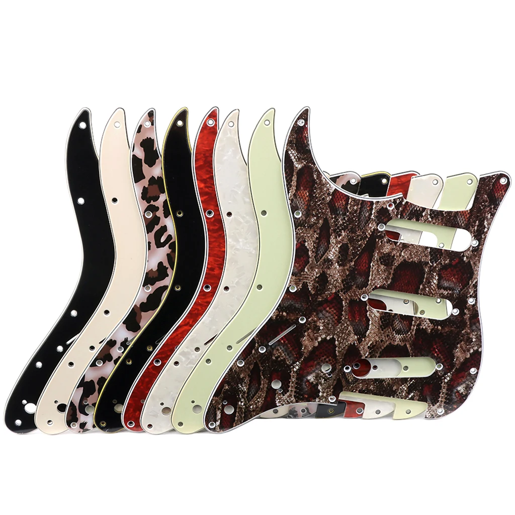 

3Ply 11 Hole Celluloid Pickguard Left Handed Guitar Strat Pickguard SSS Scratch Plate for Stratocaster Electric Guitar Accessory