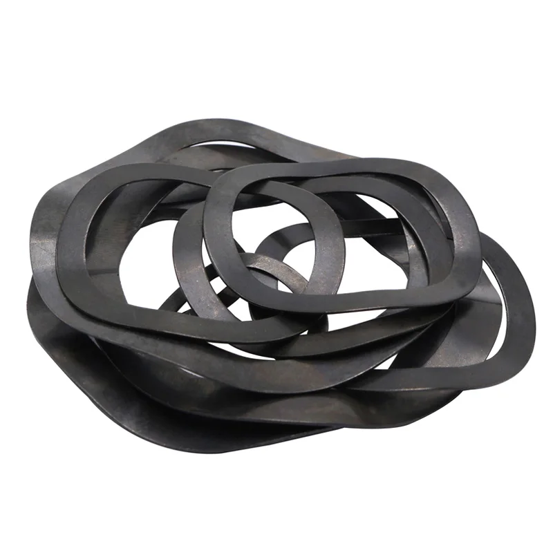 Black Wave Washer Wave Elastic Gasket Spring Retaining Ring M3 M4 M5 M6 M8 M10 M12 M16 M19 M23 M25 M27 M30 M39 M41-M118