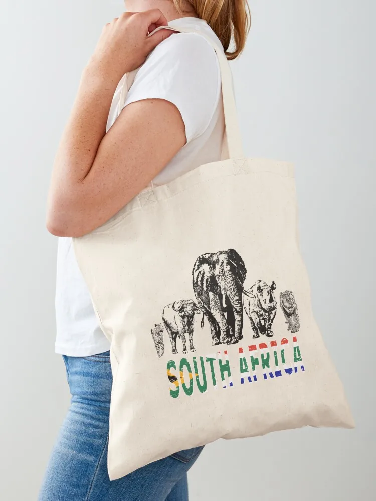 Africa's Big Five for South Africa Fans Tote Bag Women's handbag canvas tote Canvas Tote Bag