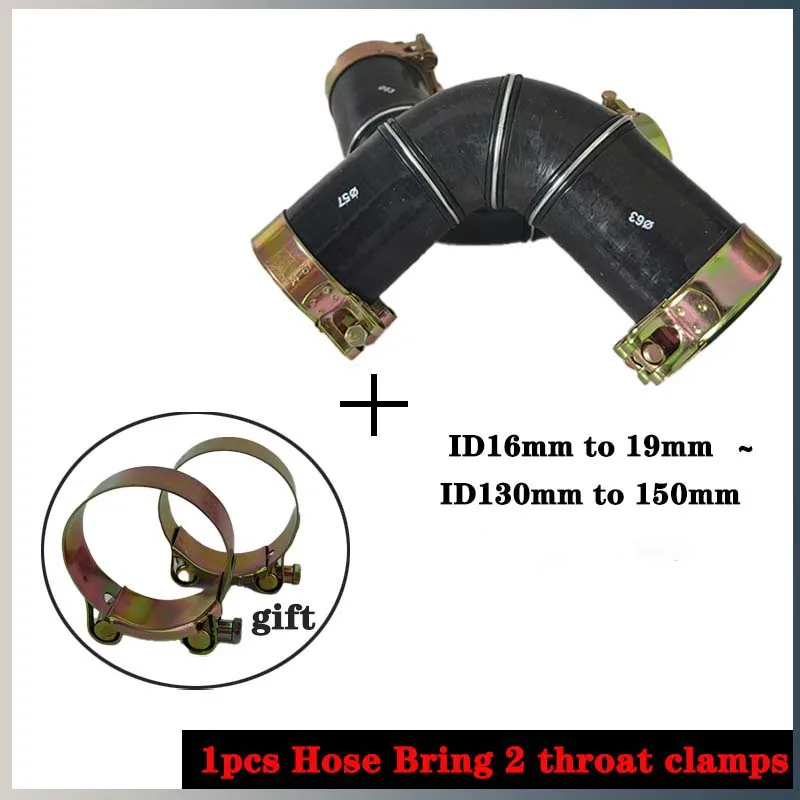 

90° Silicone Reducer Elbow Hose Rubber Joiner Bend Tube Turbo Intercooler Intake Pipe Coolant Tube ID16-130mm