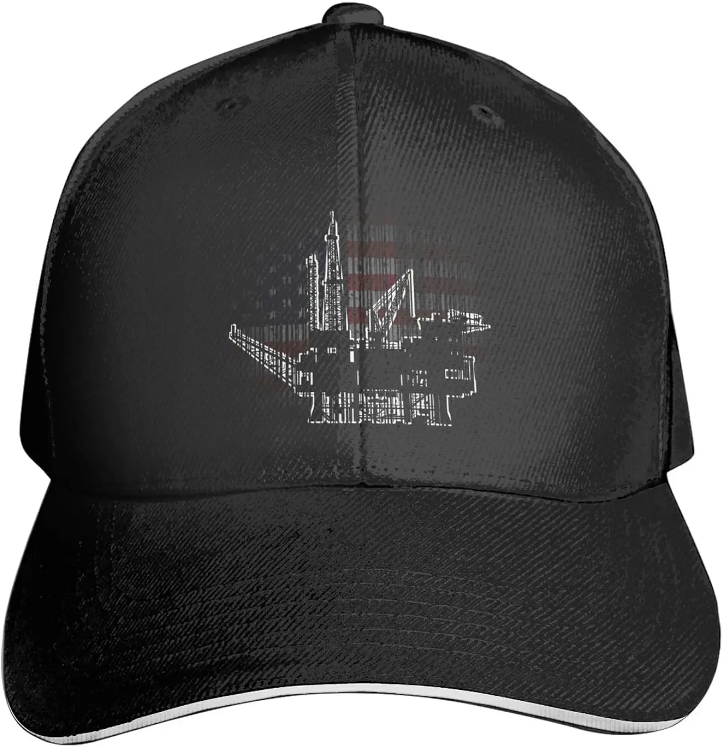 Oilfield USA Flag Premium Adjustable Baseball Cap for Men and Women - Outdoor Sports, Sun Protection Black