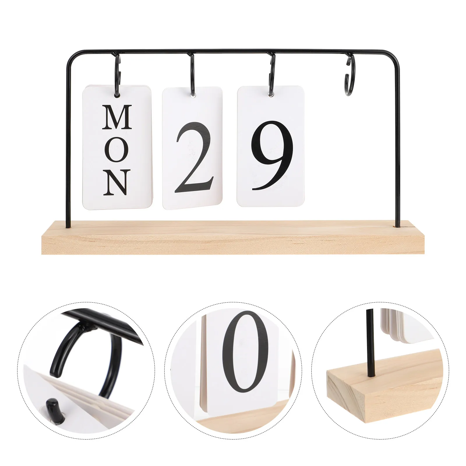 

Calendar Ornament for Desk Modern Simple Design Sturdy Material Desktop Decoration Home Office Restaurant Warm Leisure