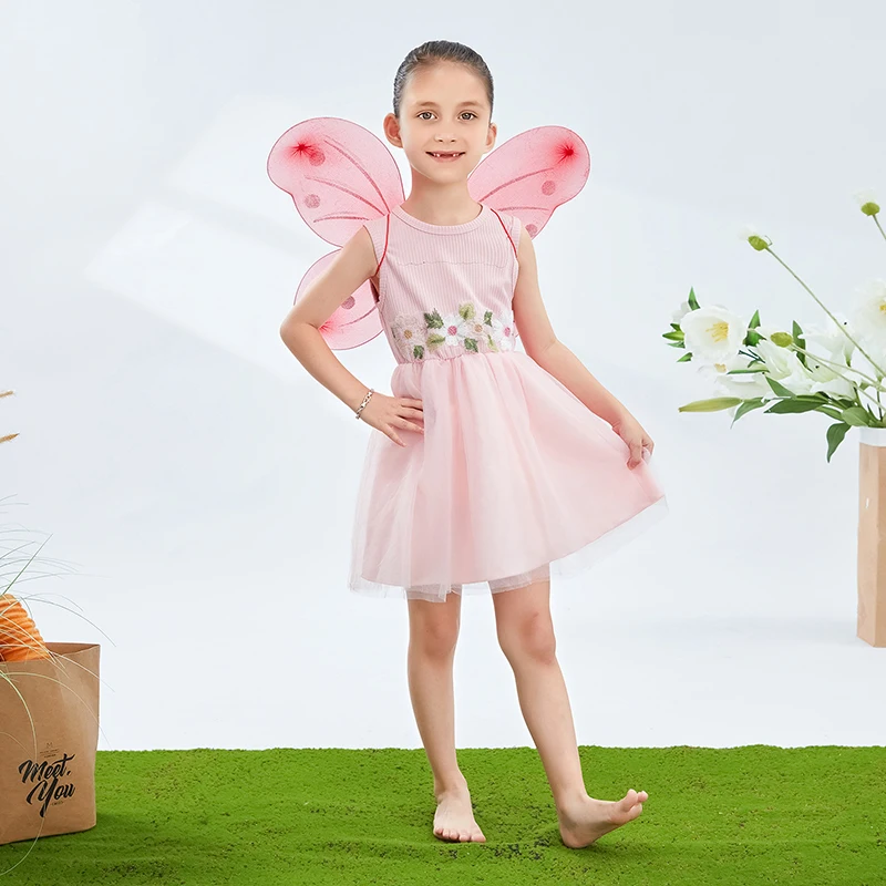 Kids Girl Butterfly Wing Fairy Wing Costumes Lightweight Wing Props Accessories for Party Halloween Christmas