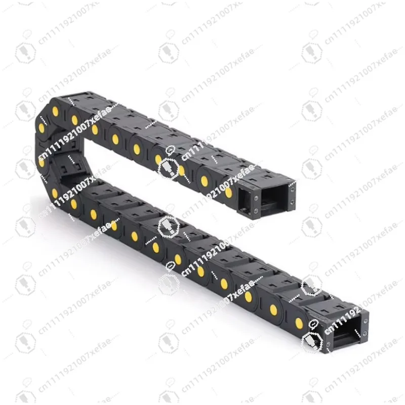 Cadena portacables protectora abrible H25 * 60 H25.60.F.R75, de nylon PA66, 25 * 60 mm