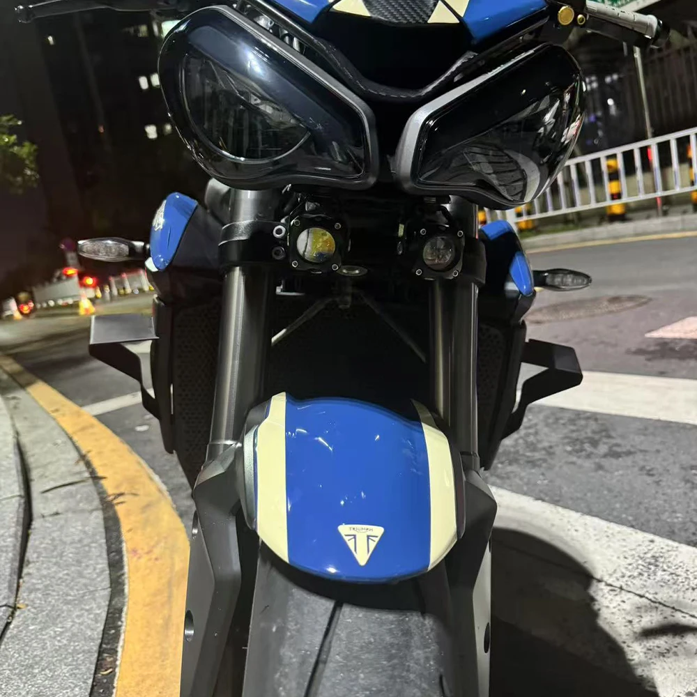 For Street Triple 765 R RS  Motorcycle Spoiler Side Fairing Aerodynamic Winglet Fixed Wing Side Spoiler2020 2021 2022