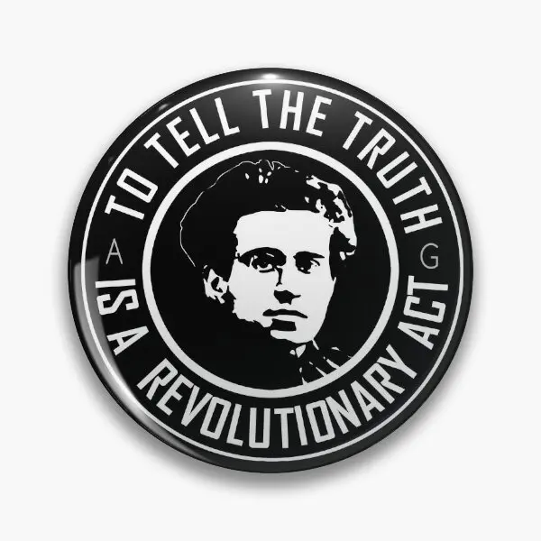 Gramsci To Tell The Truth Is A Revolut  Soft Button Pin Creative Metal Collar Lover Cute Lapel Pin Gift Decor Clothes Women