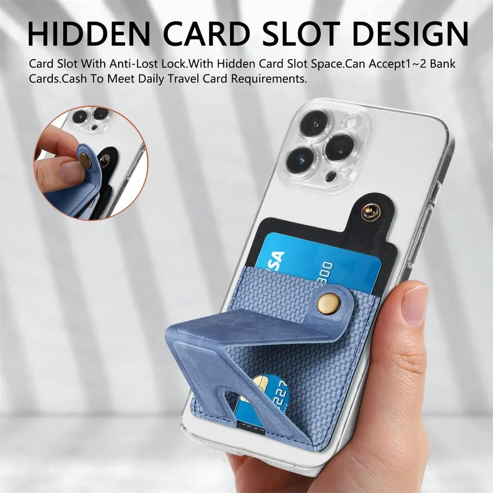 Universal Mobile Phone Card Bag Portable Multifunctional Card Clip Protective Sleeve Bracket Adhesive Creative Wallet