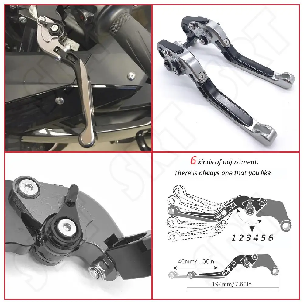 

Fits for Ducati Scrambler 800 1100 Desert Sled 2019 2020 2021 2022 Motorcycle Adjustable Folding Extendable Brake Clutch Levers