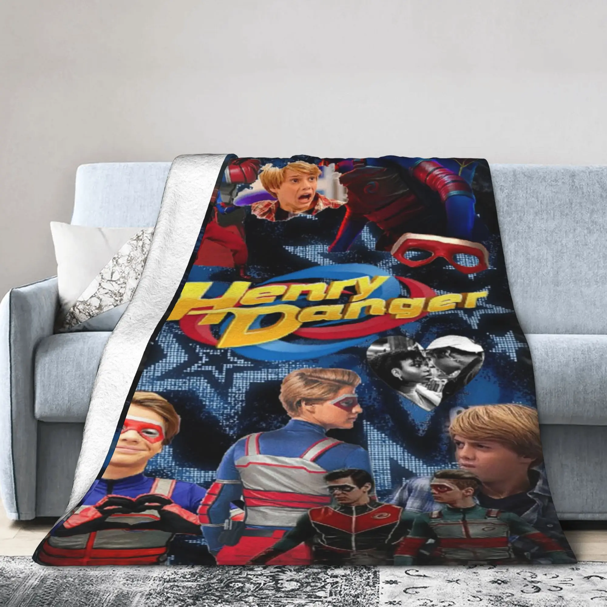 Captain Henry And Kid Danger  Accessories Blanket Lightweight Thin Coral Fleece Plush  Throw Blanket Relax Bedspreads