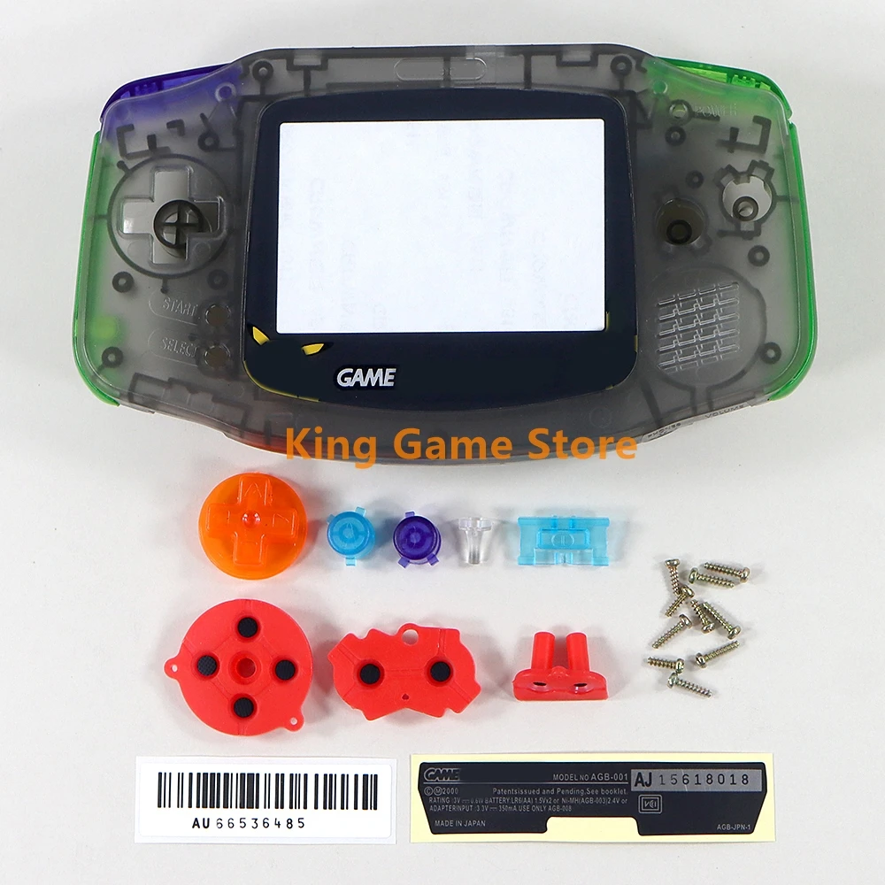 1set For Game Boy Advance Console Dreamy Full Set Housing Shell cover case For GBA Shell host with conductive rubber pad buttons