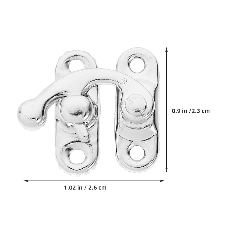 20Pcs Vintage Cabinet Box Latches Retro Decorative Iron Hasps for Wooden Jewelry Boxes DIY Lock Hardware