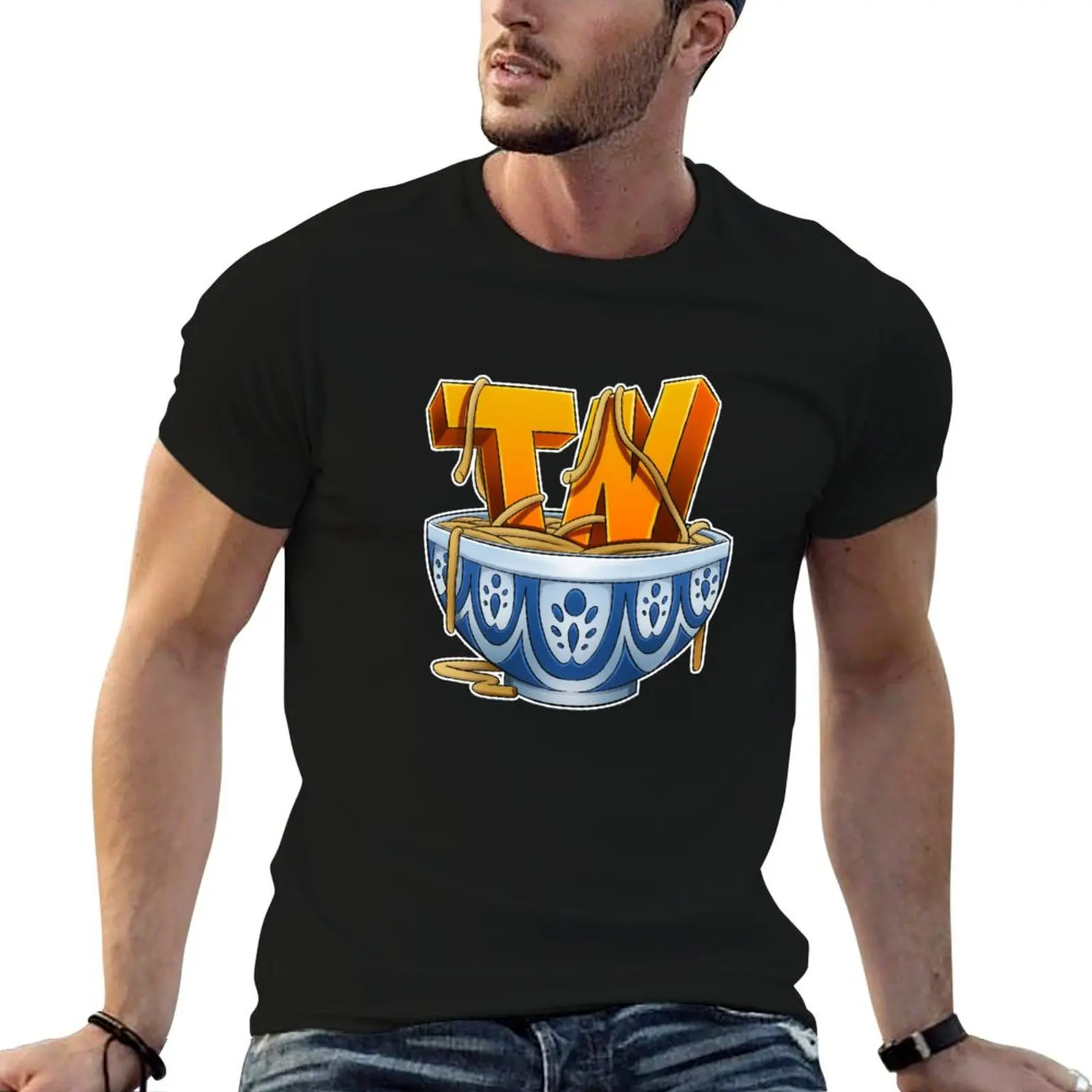 

Funny T-N Bowl Japanese Cute Think Noodles Bowl Art Gaming T-Shirt men t shirt cotton 100% T-Shirt