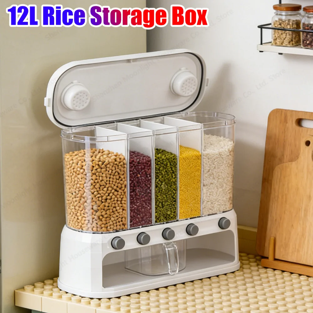 

Cereal Grain Distributor Large Rice Storage Container For Storing Rice Beans And Cat Food Sealed And Moisture-proof large size