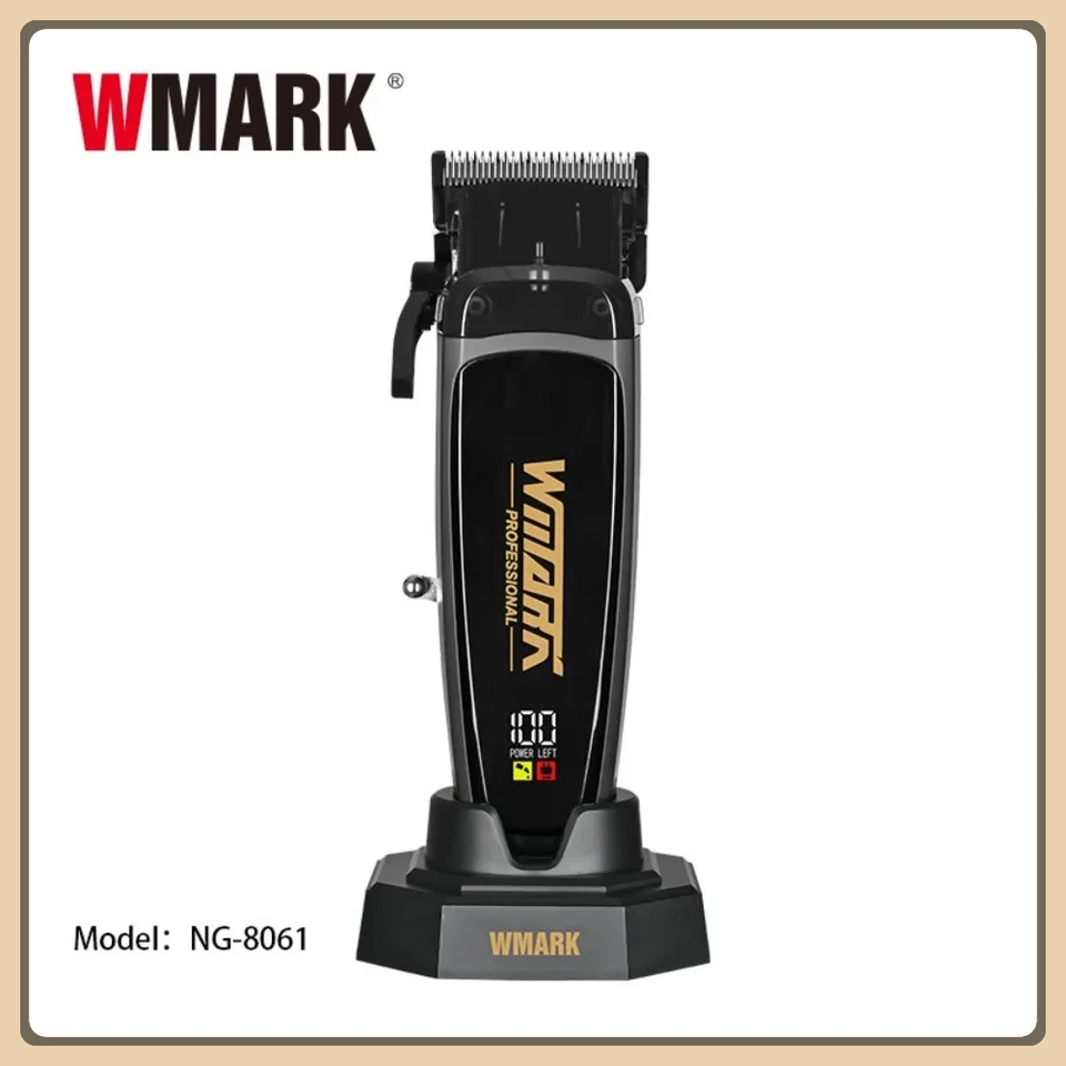 NEW WMARK NG-8061 メンズ用バリカン、ブラシレスモーターとベース付き