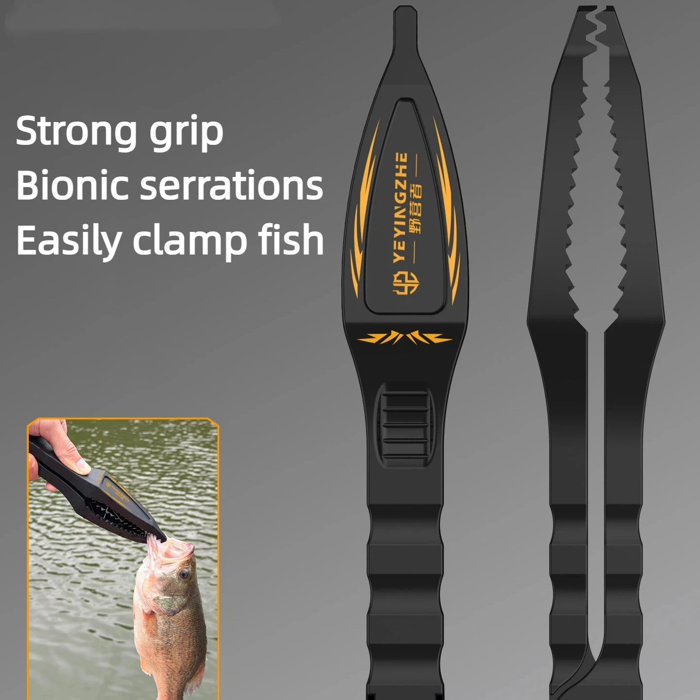 Floating Fish Gripper Catcher - Fishing Grabber with Lip Grip Tool Hook Extractor Scale Clamp Mouth Pliers for Fishman