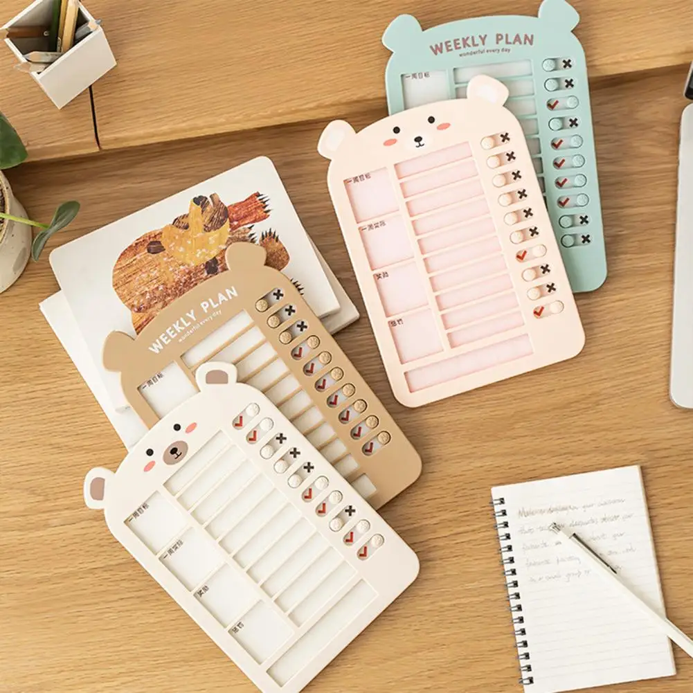 Making Plans Plastic Kids Healthy Growth Daily Task Planning Board for Home