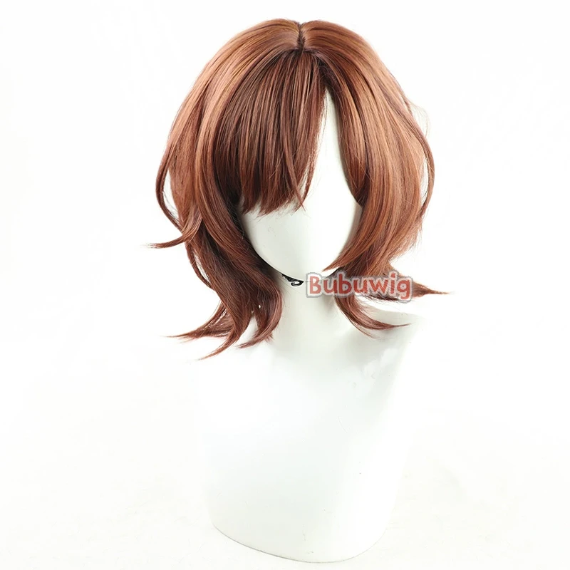 Bubuwig Synthetic Hair Higuchi Madoka Cosplay Wigs The Idolm@ster Shiny Colors Higuchi Madoka 35cm Brown Cos Wig Heat Resistant