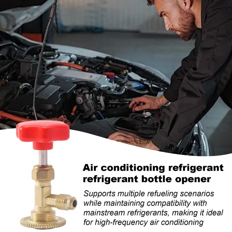 Refrigerant Valve Opener Refrigerant Opening Can Tap Car Accessories Valve Tool For Air Conditioning Systems Automotive Truck