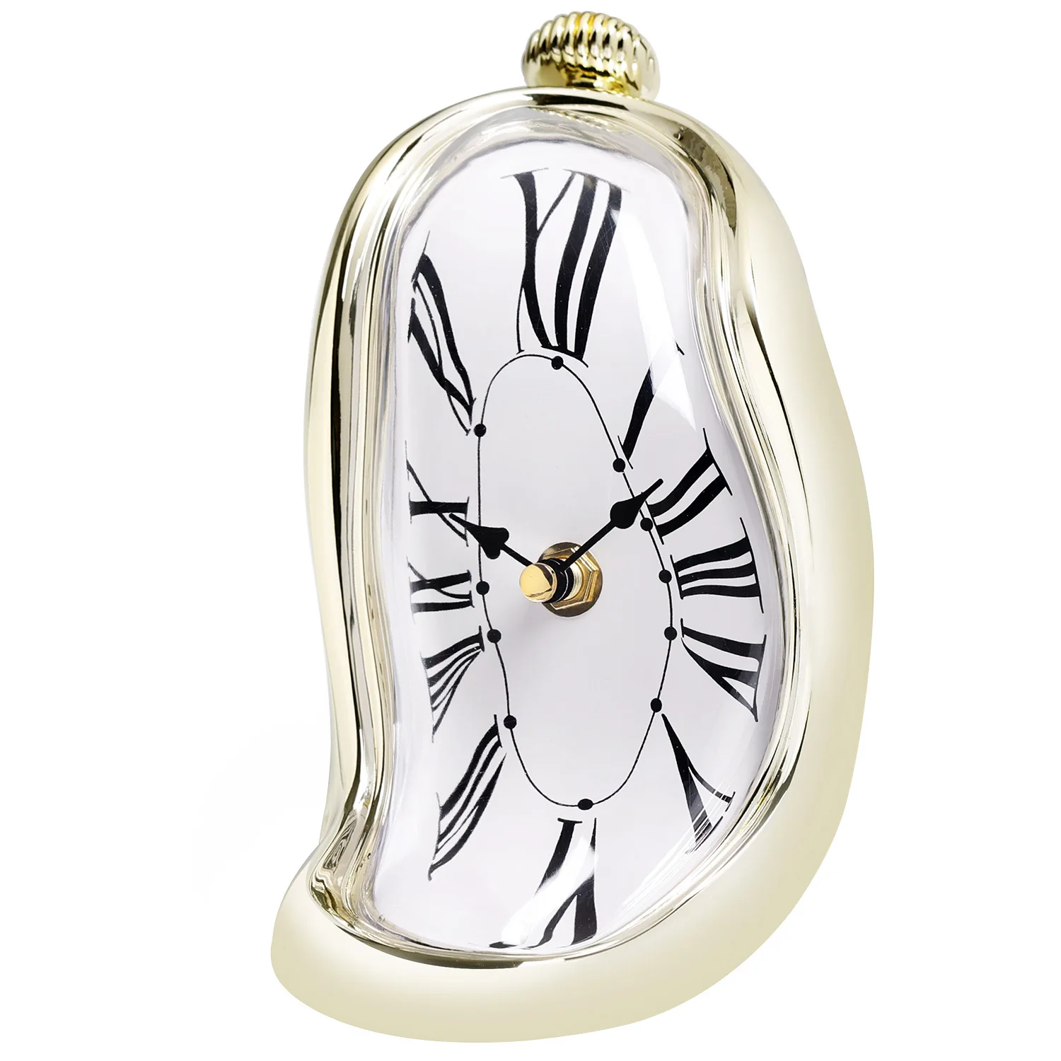 Nordic Metal Clock Creative Home High Heels Design Decorative Clock Twisted Quartz Watch Home Table Decorations Ornaments