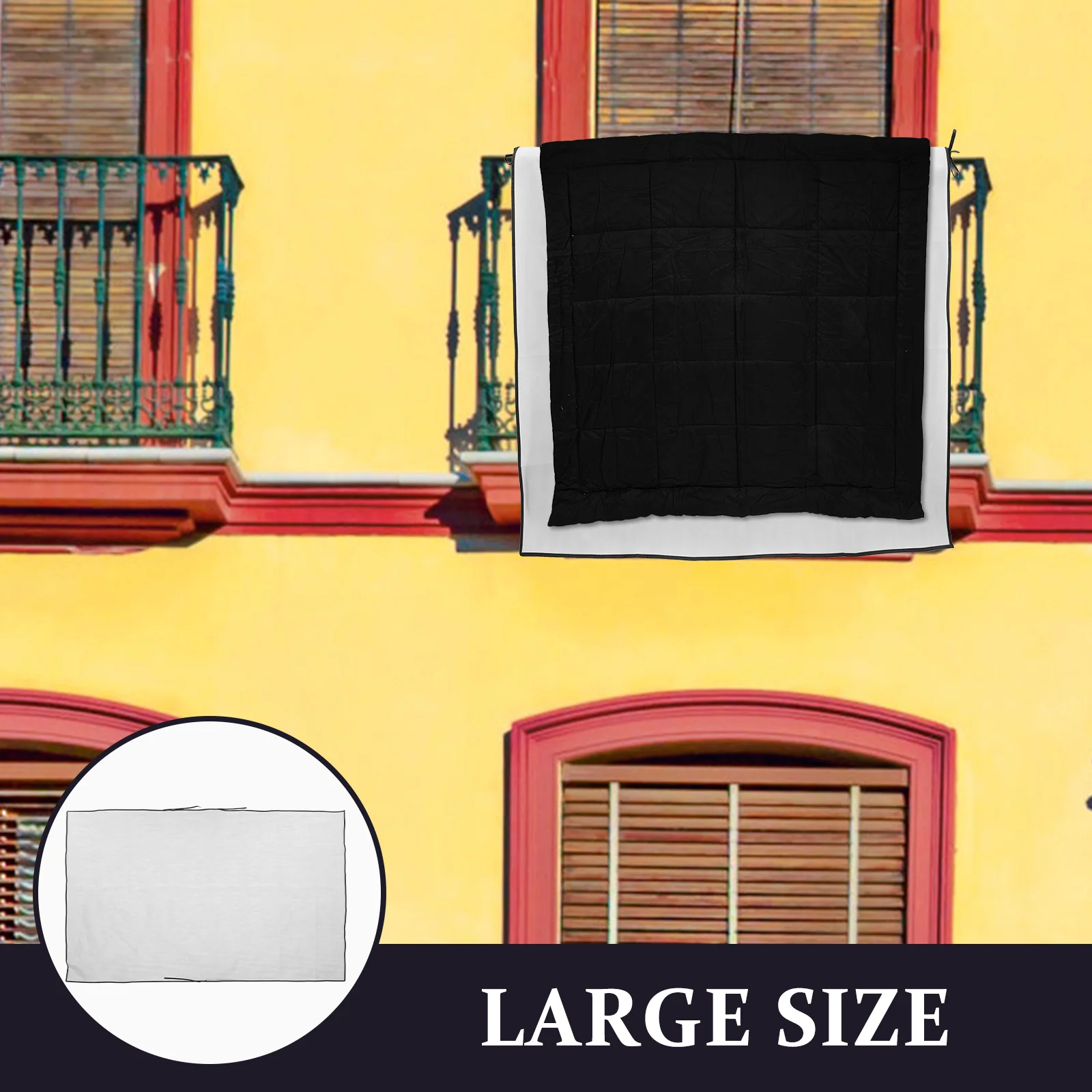 

Reusable Non-Woven Drying Quilt Mat Large Size Dirt-Proof Pad for Balcony Rail Household Use Multi-Purpose Quilt Drying Cloth