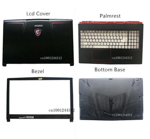 New Original For GE63 GE63VR LCD top cover case/LCD Bezel Cover/Palmrest COVER/Bottom Base/hinges cover