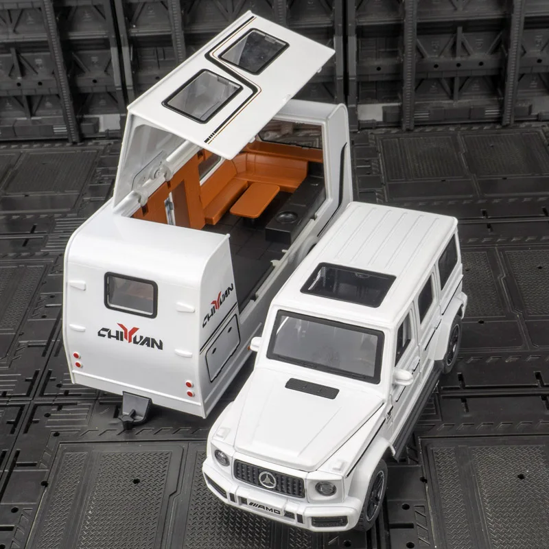 

1:32 моделирование прицепа Mercedes AMG G63 модель двери из сплава, передний капот и дверь багажника также открываются