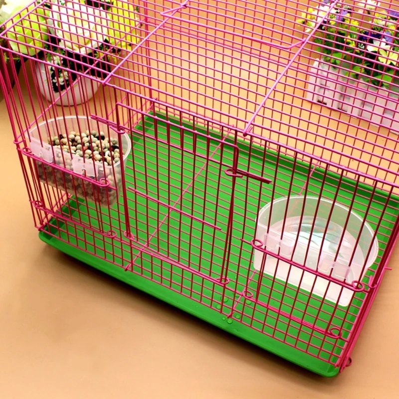 F92b 5パック鳥の餌食皿プラスチックカップオウムフードウォーターボウルケージコープカップ