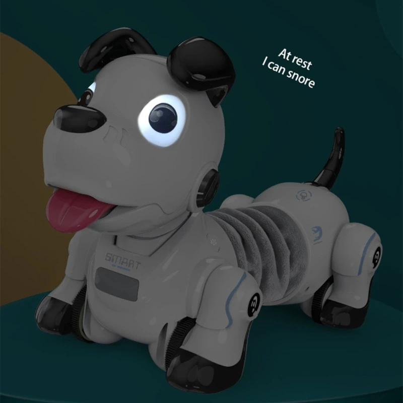 Elektronischer Haustierhund, interaktiver Welpe, RC-Roboterhund, interaktive Roboterhunde für Kinder, Musik-Stunt-Roboter,