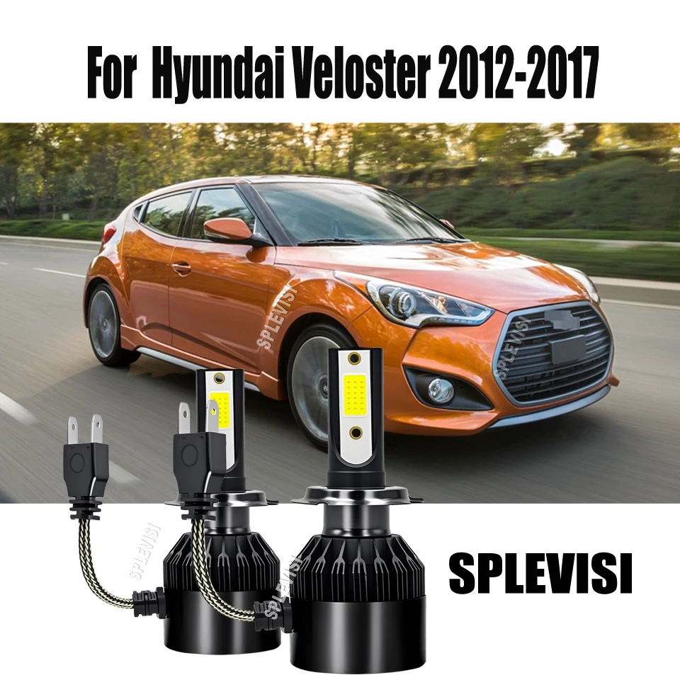 

4 шт. светодиодные лампы 477 499, 6000K, белые, для фар, 10 минут установки, Plug-n-Play, для Hyundai Veloster 2012-2017