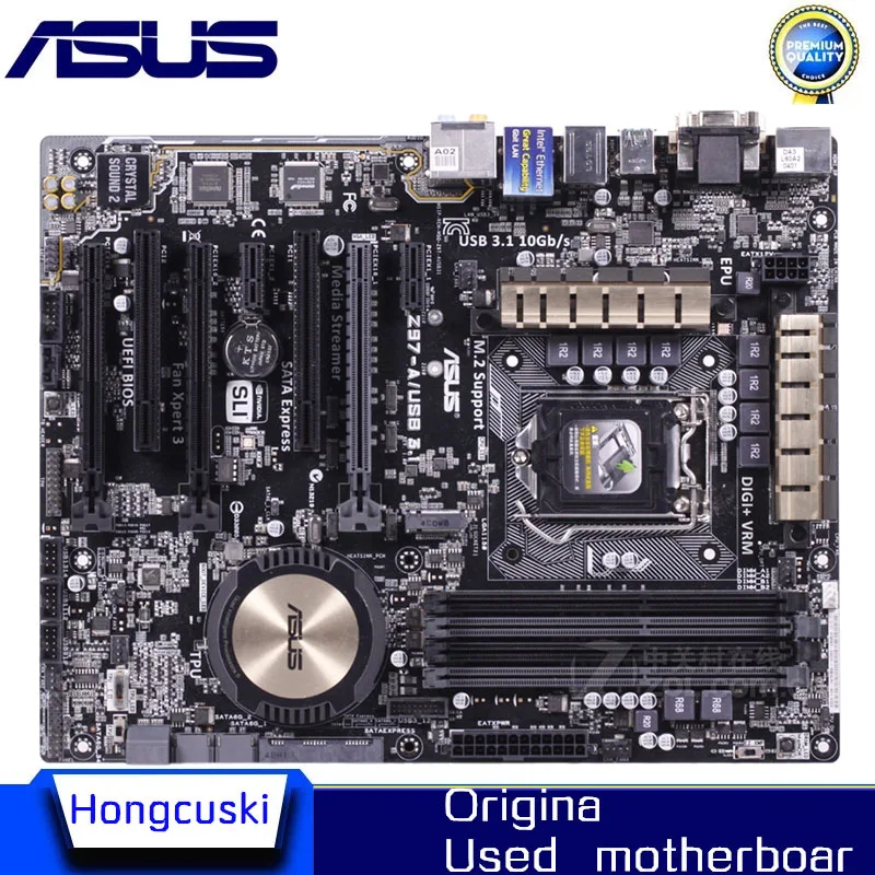 

For ASUS Z97-A/USB3.1 LGA1150 original motherboard Socket LGA 1150 DDR3 Z97 SATA3 USB3.0 Desktop Motherboard