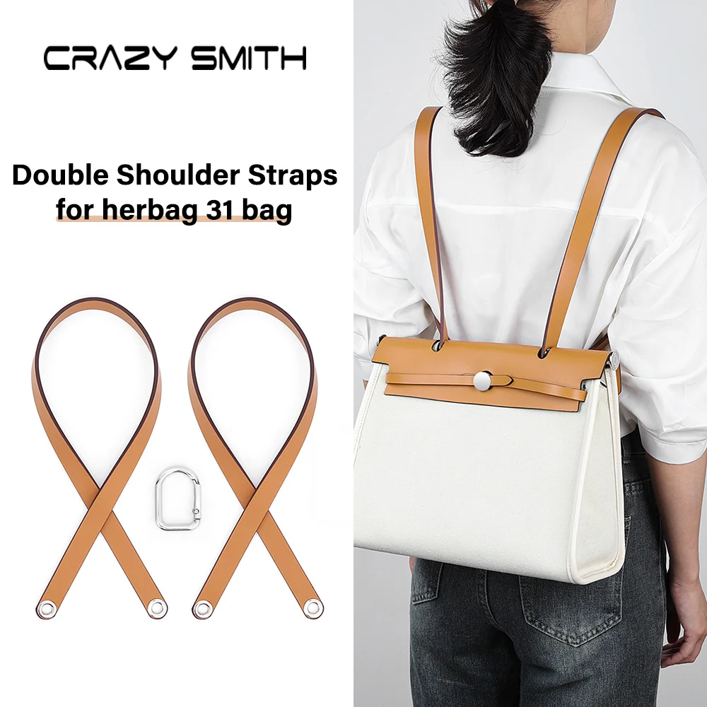 crazysmith-100-genuine-leather-double-shoulder-straps-fits-for-hermes-herbag-31-shoulder-straps-replacement-bag-accessories