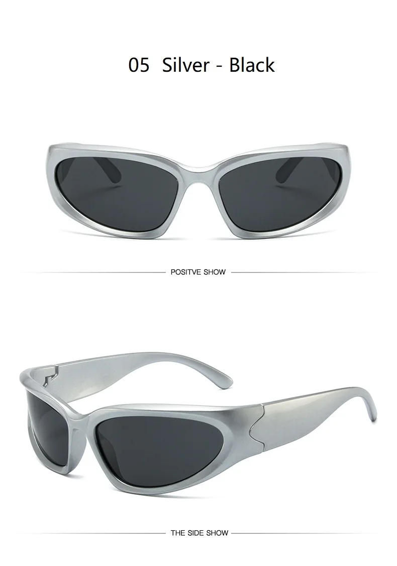 Y2k neue Punk Sport Sonnenbrille für Männer Frauen Luxusmarke Designer Sonnenbrille Herrenmode Vintage Sonnenbrillen UV400 Brille Brillen – Detail 29