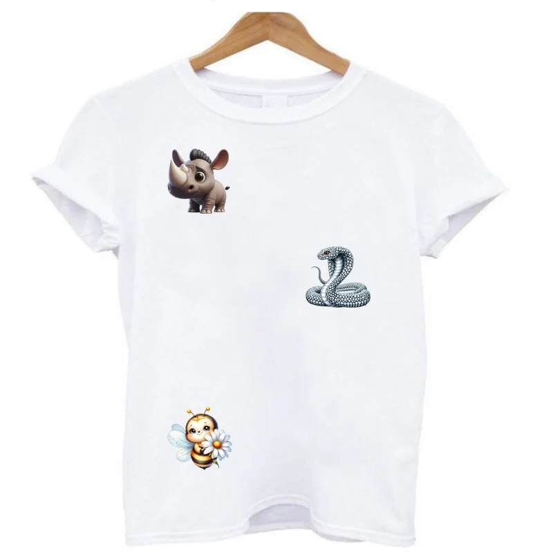 12 قطعة/الوحدة الحرارة الحرارية نقل تي شيرت الكي ملصقات لطيف Kawaii الحيوان الحديد على بقع لاصقة الحرارية للأطفال الملابس DIY بها بنفسك #2