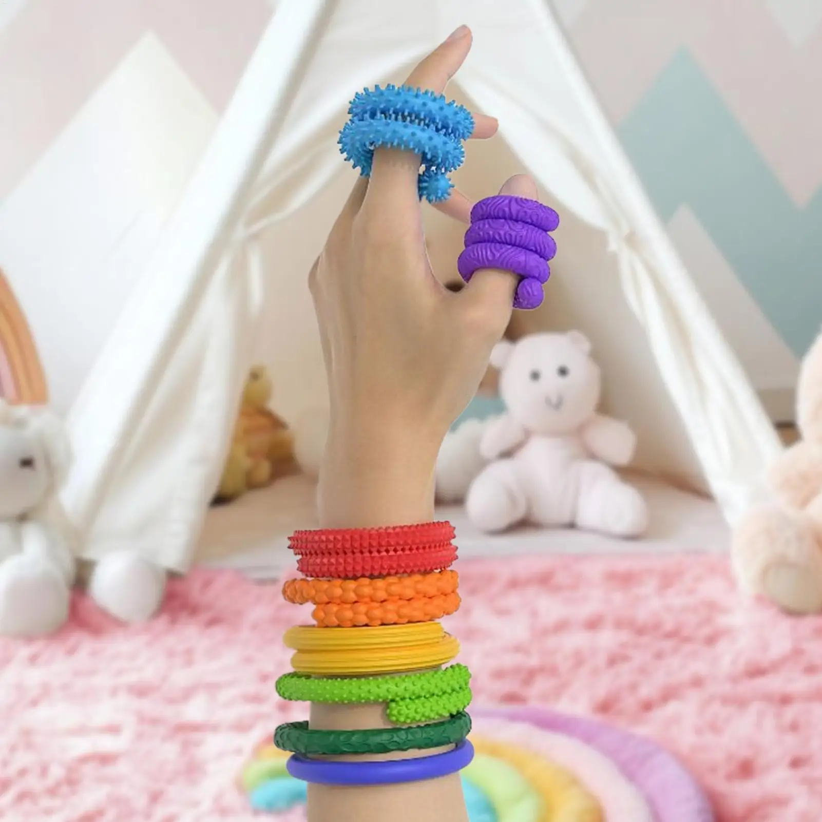 Nowa Silikonowa Tablica Sensoryczna Zabawki Antystresowe dla Dzieci Edukacyjna Zabawka Dekompresyjna Tablica Montessori Prezenty