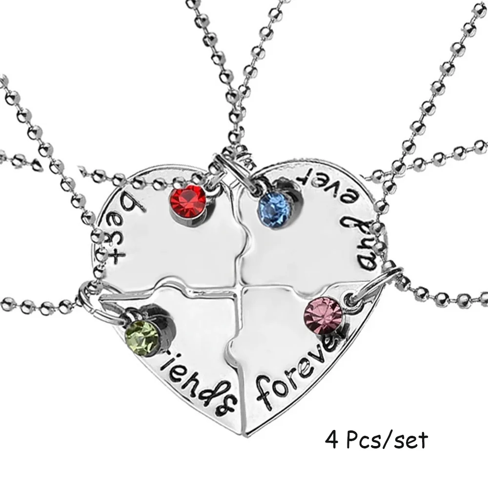 3/4 Pcs/Set Best Friend Necklace Creative Pentagram Pendant Alloy Accessories Friendship Necklace Best Friend Alloy Pendant