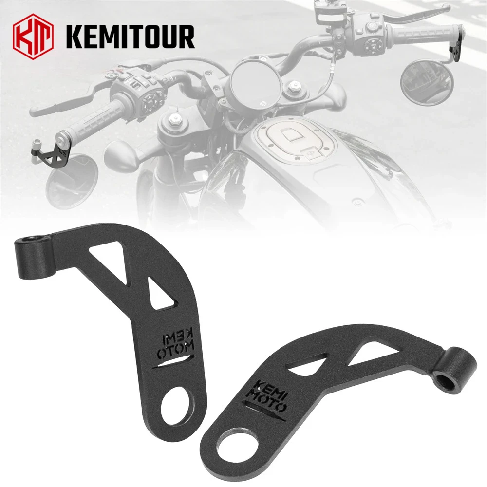 Motorrad-Rückspiegel-Verlängerungen Kompatibel mit Sportster S RH 1250 2021-2023 Seitenspiegelhalterung Motorrad-Spiegeladapter