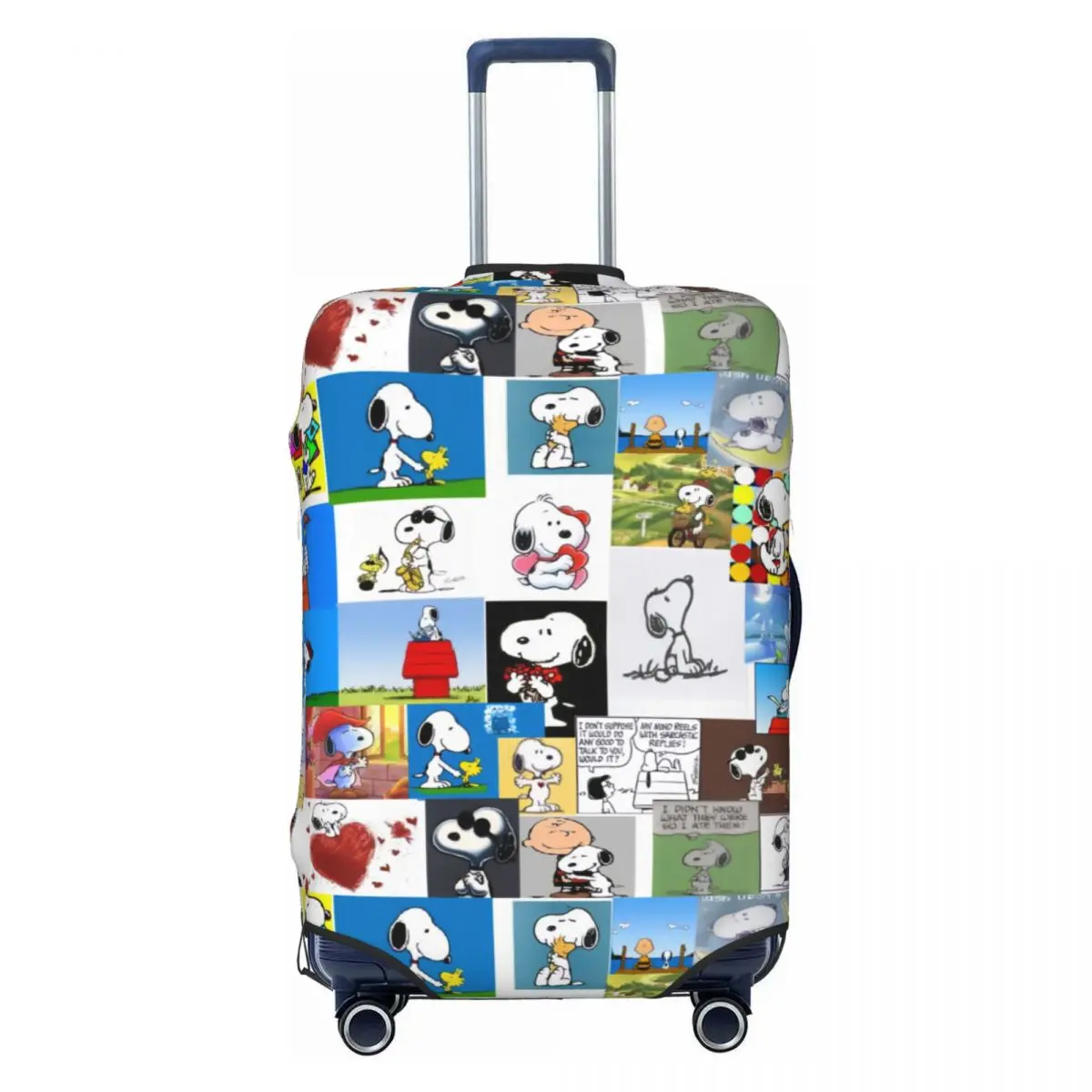 

Custom Cute Snoopy Collage Luggage Cover Funny Beagle Dog Suitcase Protector Covers Suit For 18-32 inch