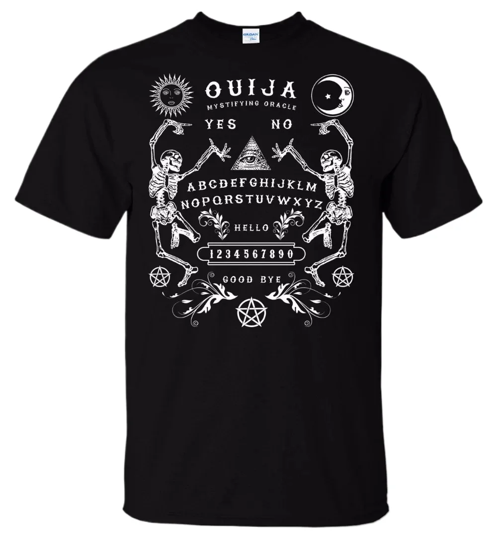 High Quality Ouija Board Skeletons T-Shirt. Summer Cotton O-Neck Short Sleeve Men's T Shirt New Size S-3XL