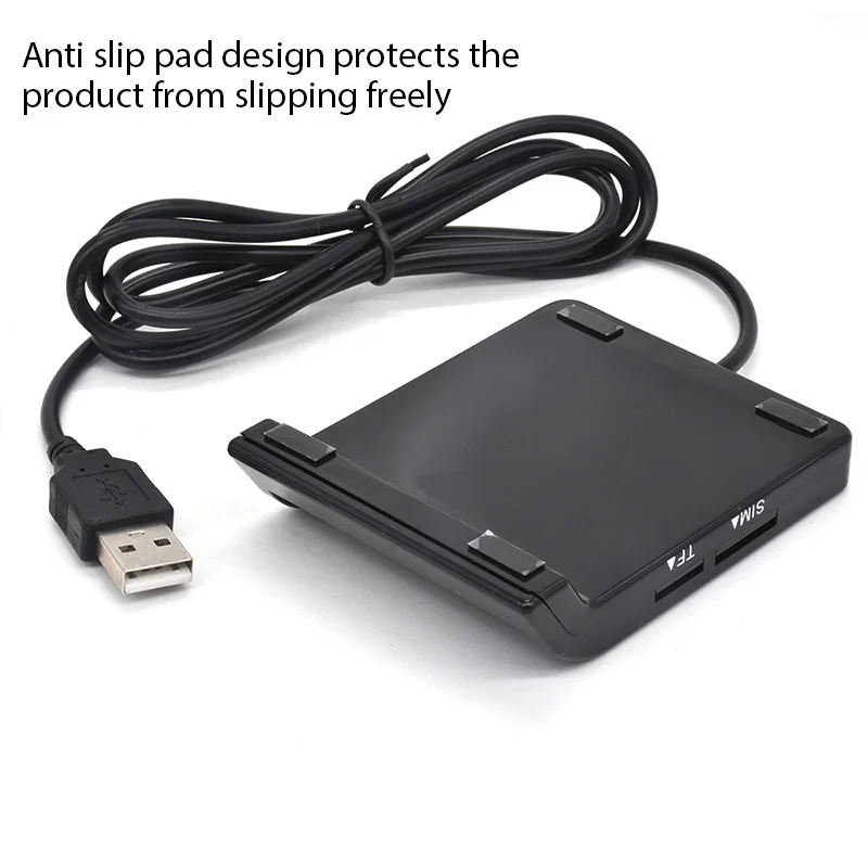 USB SIM Smart Card Reader For Bank Card ATM IC/ID SD TF MMC Cardreaders USB for Windows 7 8 10 Multi-in-one Smart Card Readers