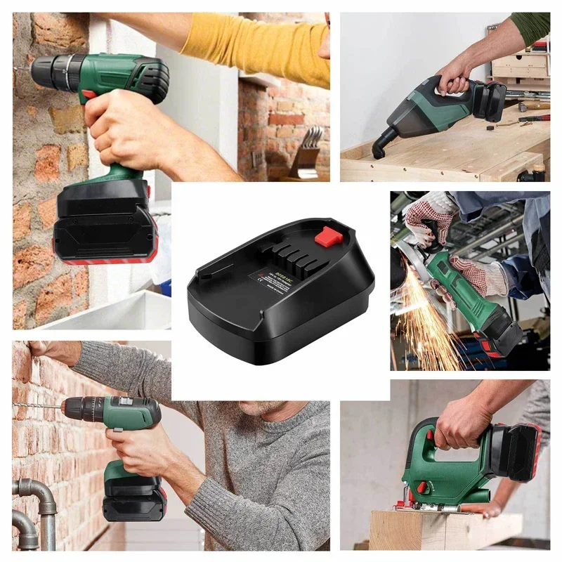 Imagem -02 - Adaptador de Bateria para Makita Dewalt Milwaukee Bosch Worx Kress Metabo Ridgid Hitachi Devon Stanley 18v 20v Pba Tool