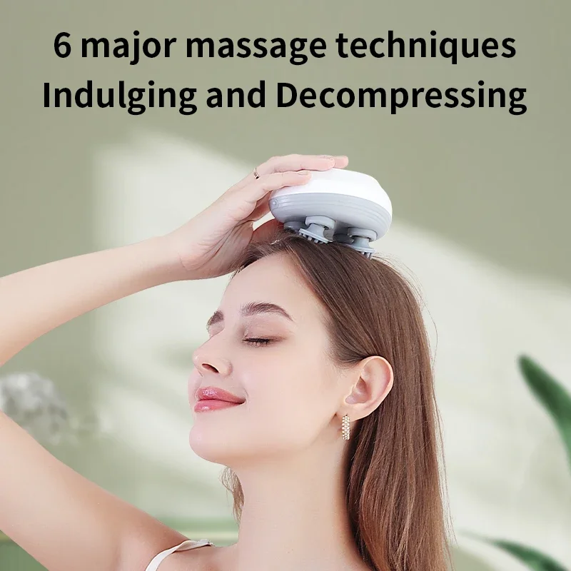 Massageador de cabeça de animal de estimação inteligente vibratório elétrico para gatos - também serve para pescoço e ombros