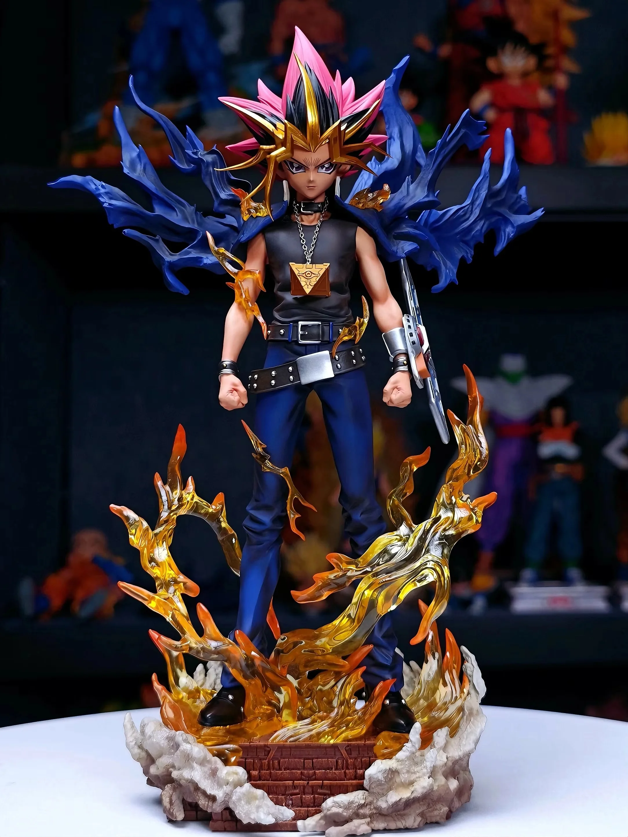 

Yugi Muto Figure Dark Game Dimensional Figurine Duel Monsters Action Figures 28cm Pvc Statue Collection Ornament Kids Toy Gifts