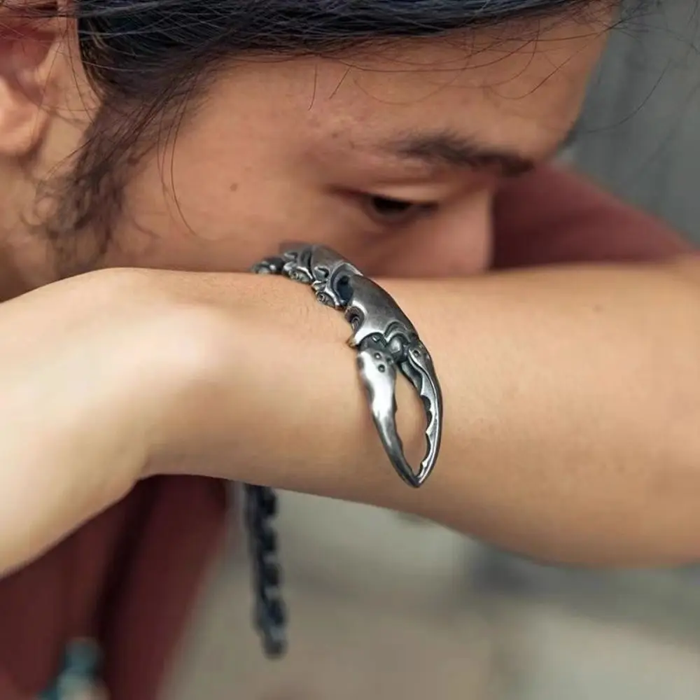 

Crab Claw Titanium Steel Bracelet Hip-hop Black Scorpion Claw Bangle European American Style Rock Male Punk Hand Chain