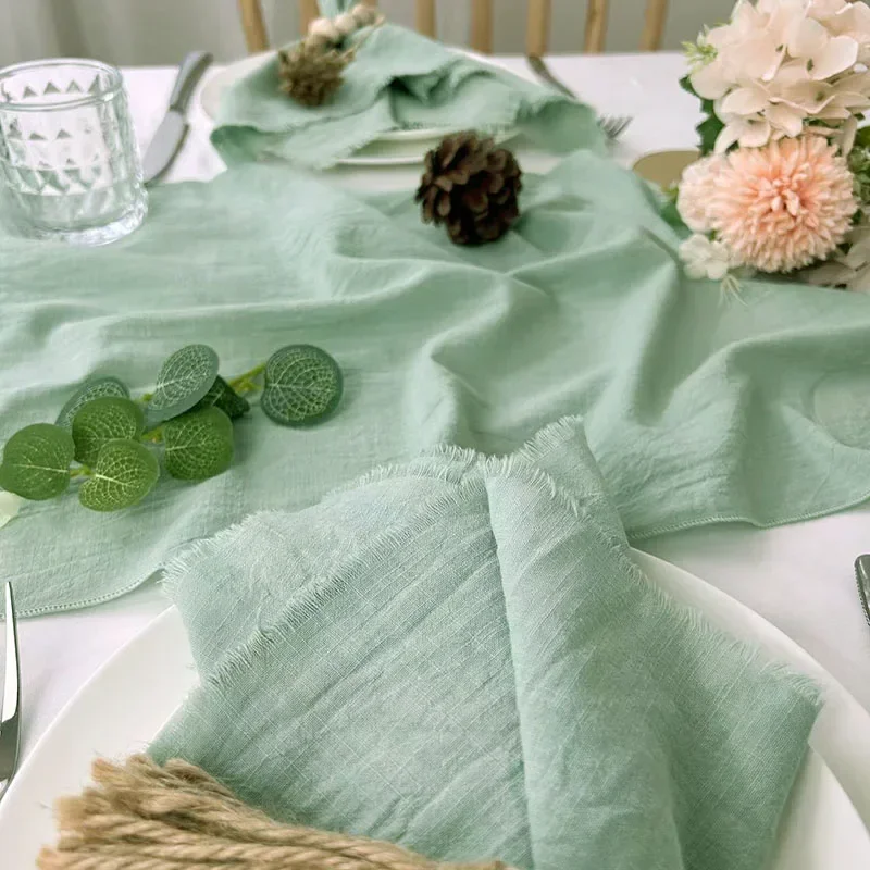 

100% Cotton Table Runners Coffee Kitchen Dining Table Home Decor Christmas Wedding Holiday Chic Handmade Luxury Soft and Simple
