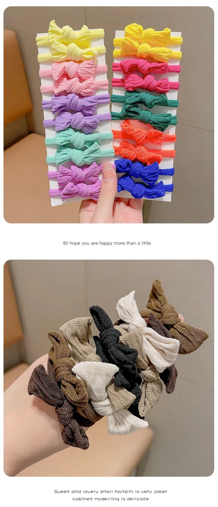 Kinder-Stirnband, hohe Elastizität, Schleife, Haarschleife, kleines Mädchen, nicht schädlich, gute Elastizität, Gummiband, Mädchen-Krawatte, Haar-Accessoires – Detail 6