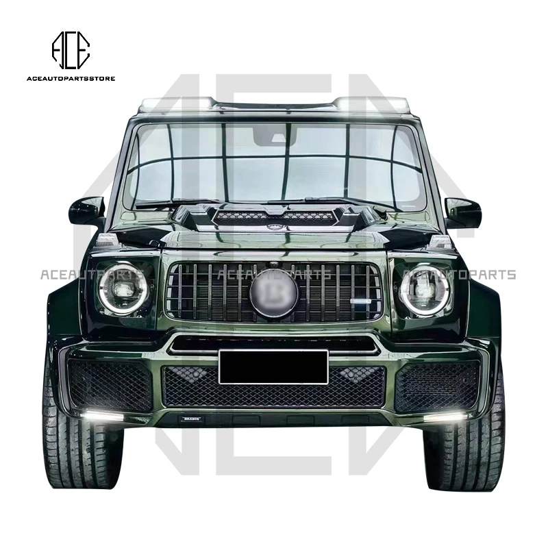 W464 Kit corpo adatto per Mercedes Benz Classe G W464 G63 G550 Materiale PP Paraluce posteriore in fibra di carbonio Stile B 2019-up